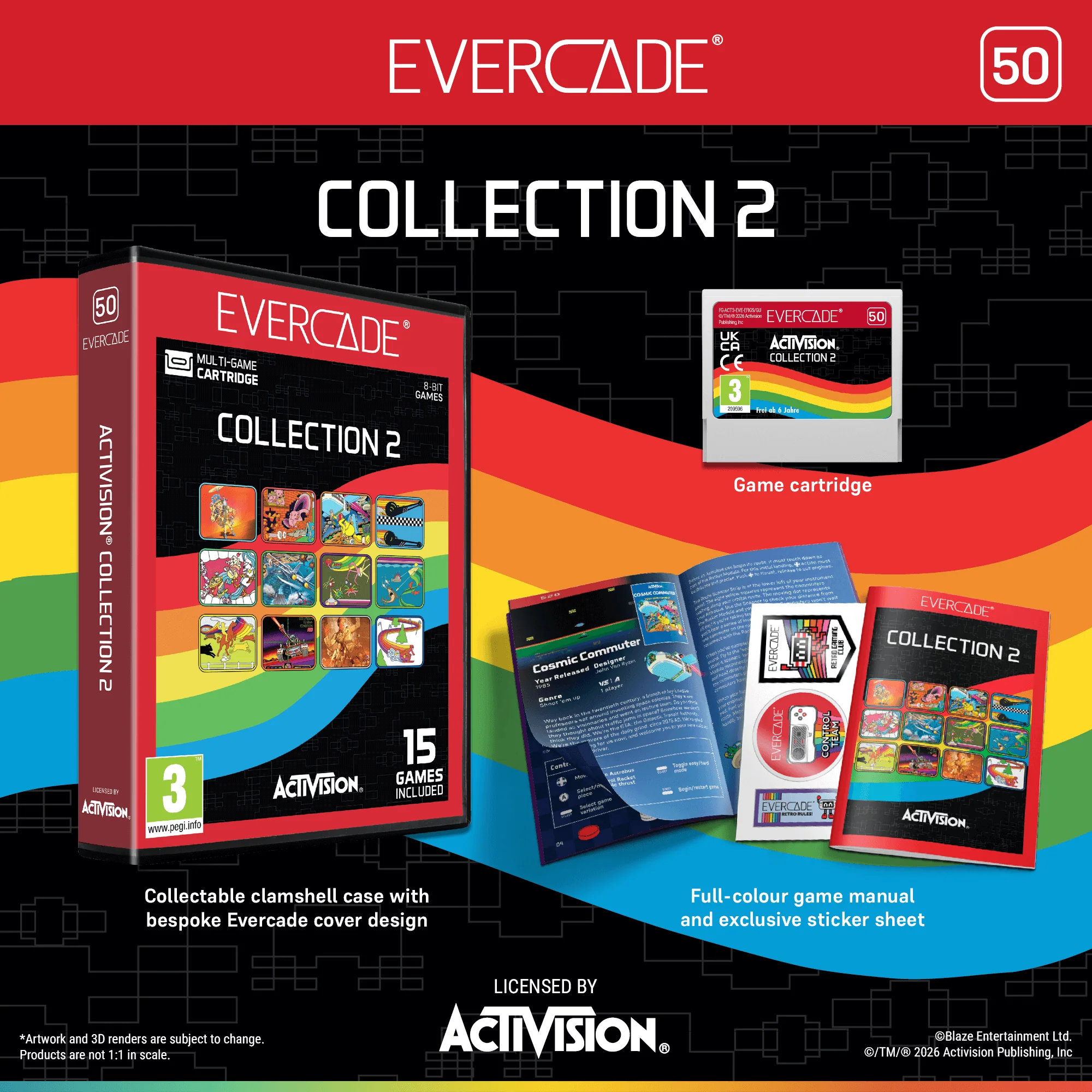 Evercade Bundle: #50 Activision Collection 2 + #51 Mega Cat Studios Collection 3 + Retro Pop Shirt - Image 9